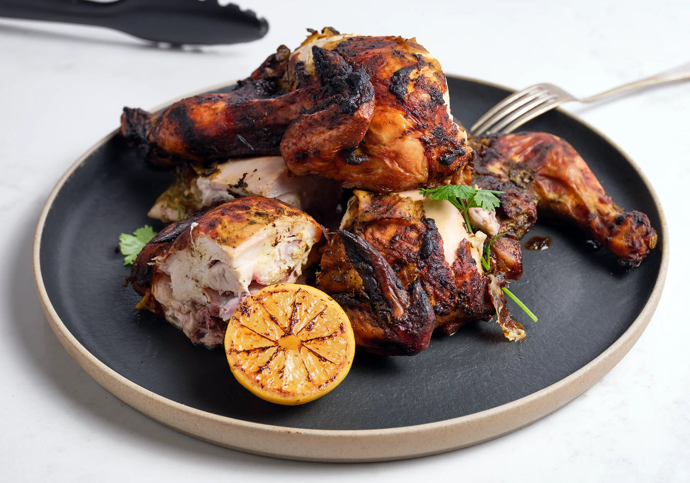 Marinated BBQ butterfly chicken