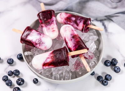 Blueberry coconut smoothie pops