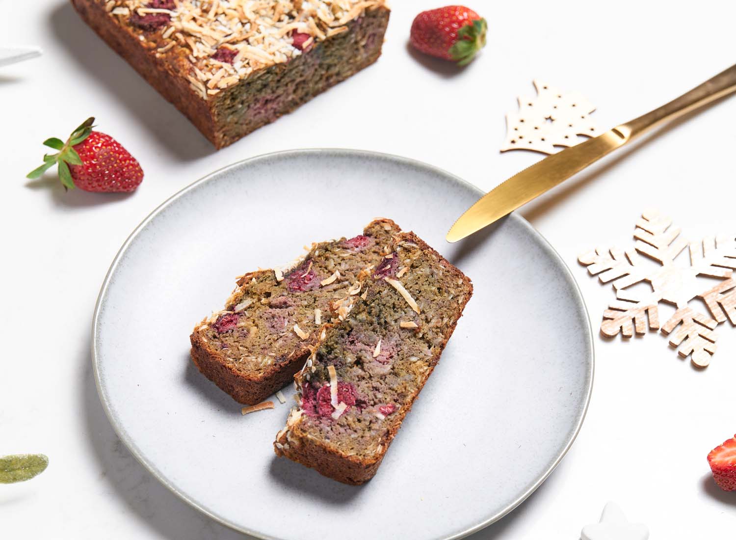 Coconut and berry loaf