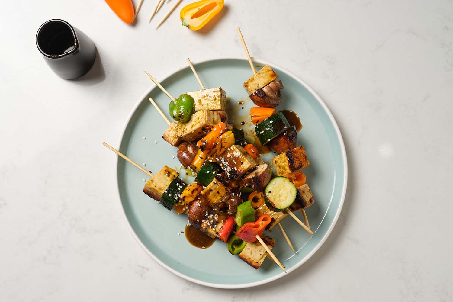 Tofu & veg skewers