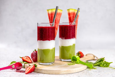 Watermelon and matcha smoothie