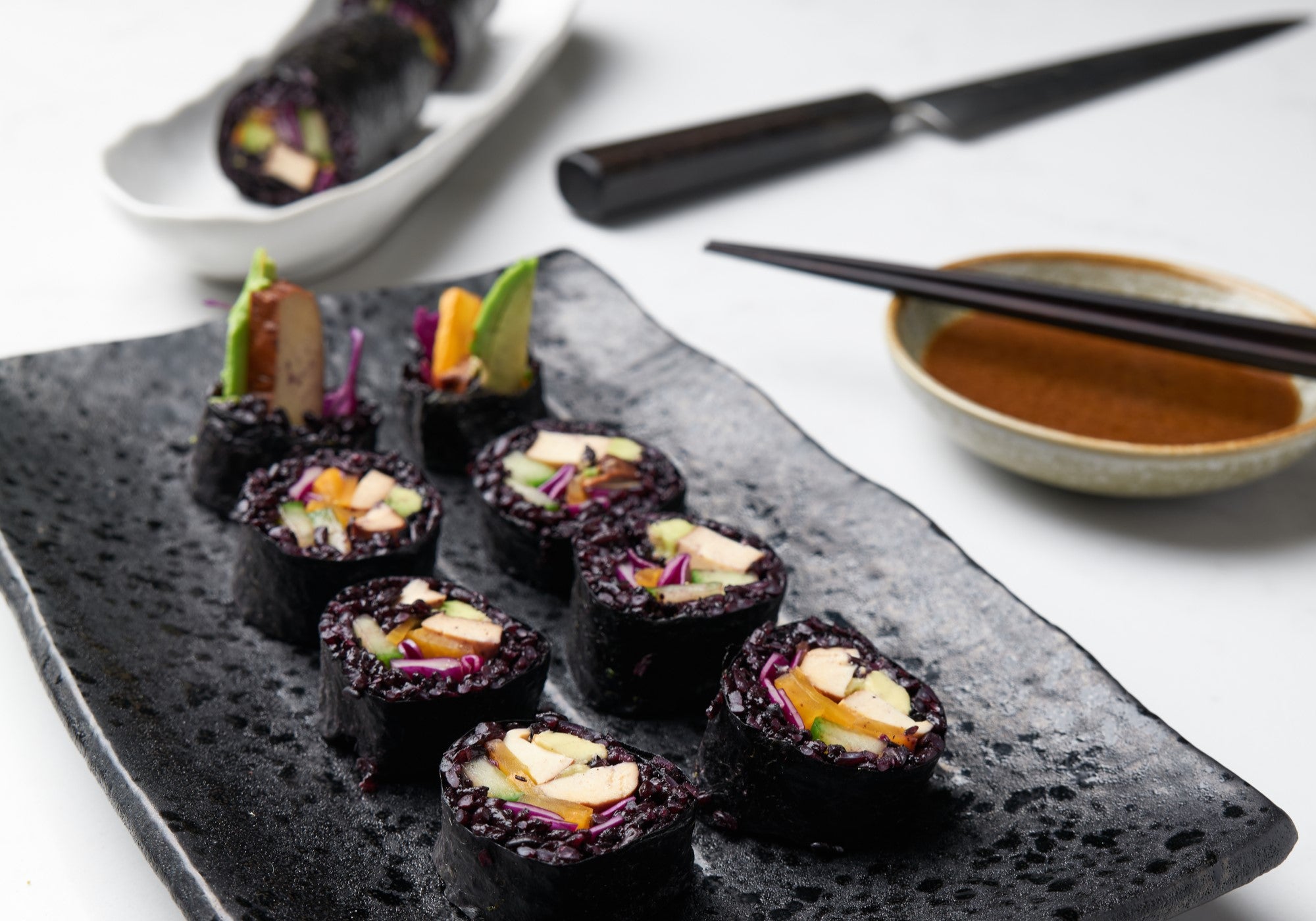 Black rice sushi