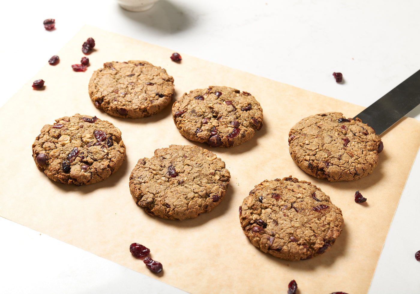 Oat and cranberry cookies