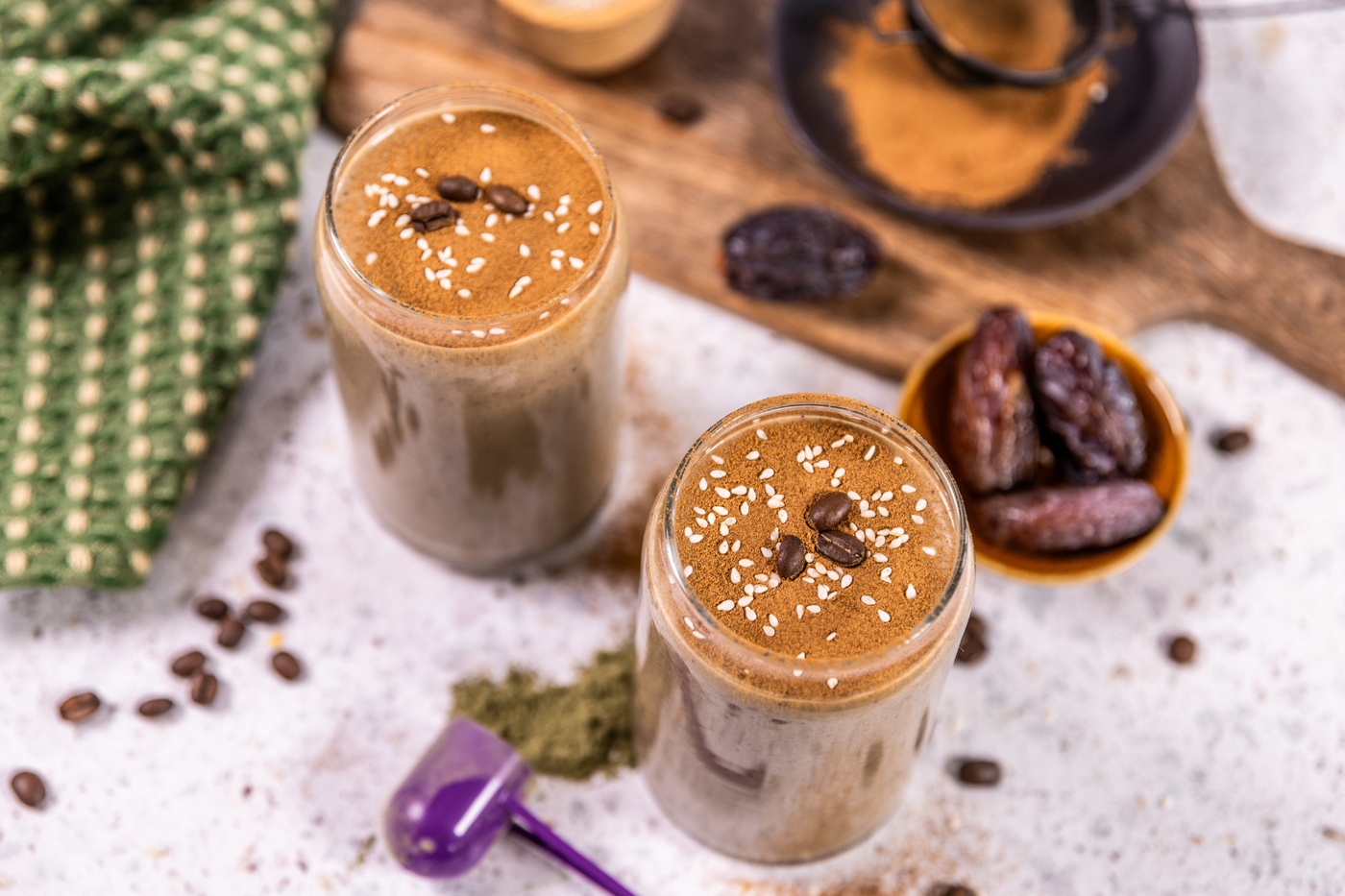 Creamy coffee & tahini smoothie