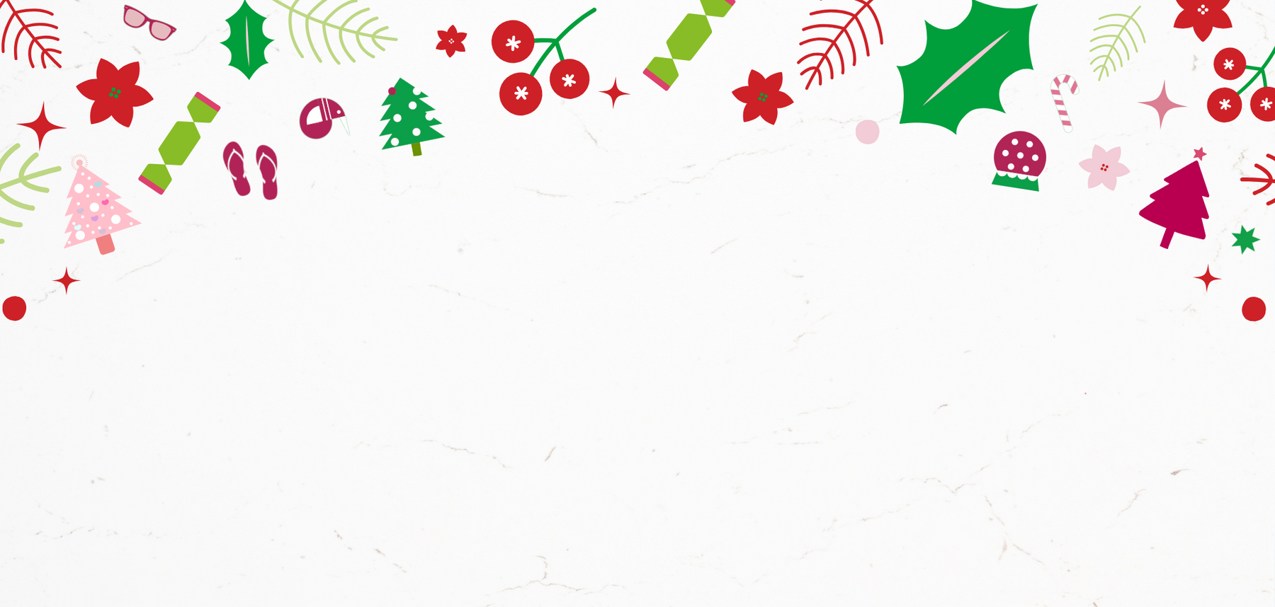 Decorative border with Christmas-themed icons on a white background