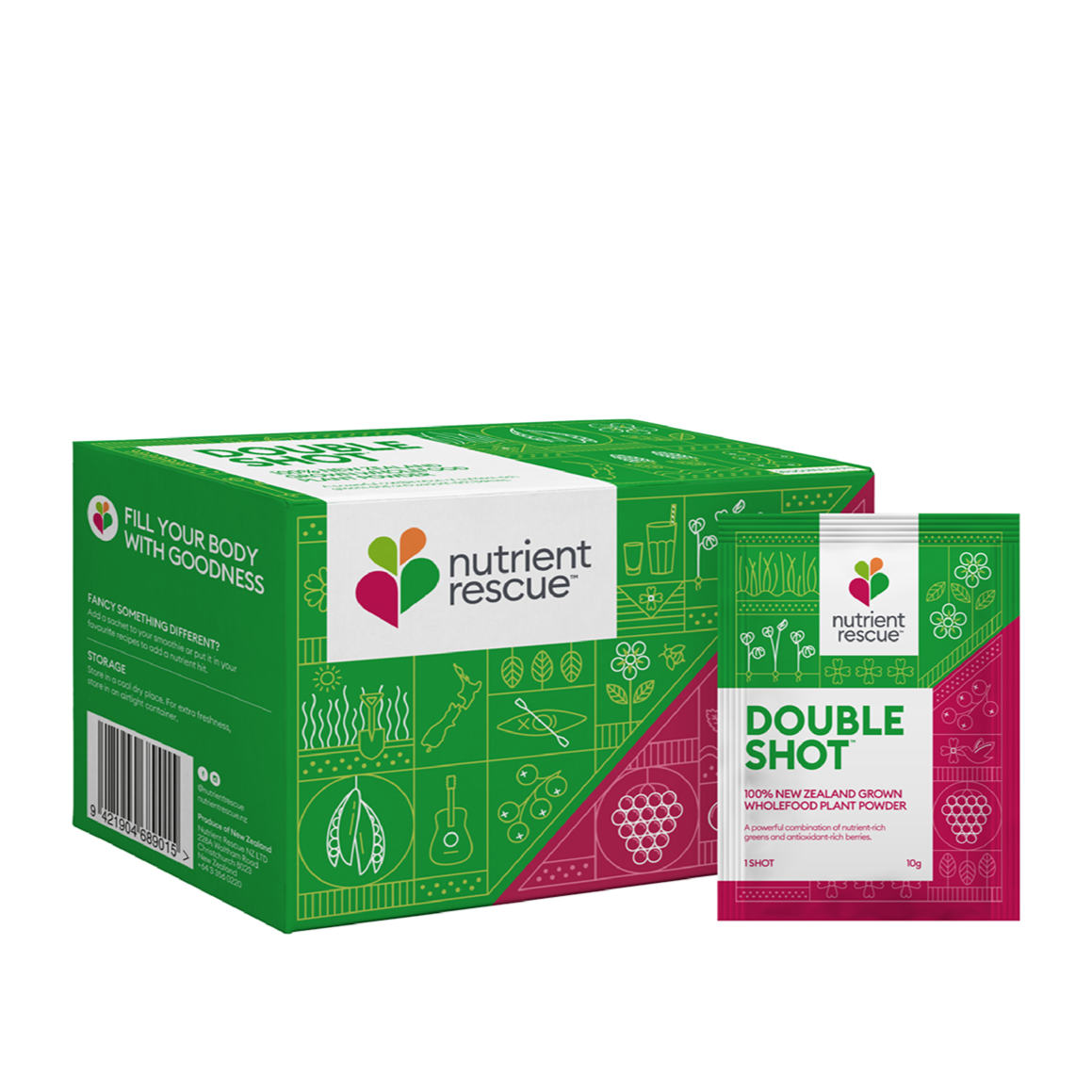 Nutrient Rescue Double Shot™ Sachets - Red & Green Superfood Powder ...