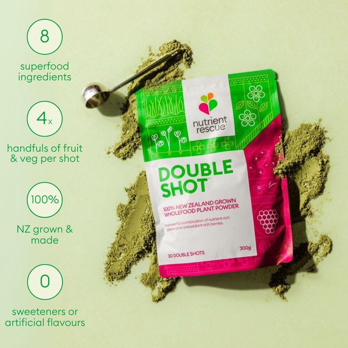 Get Started Pack | Double Shot™ Red & Green NZ Superfood Powder ...