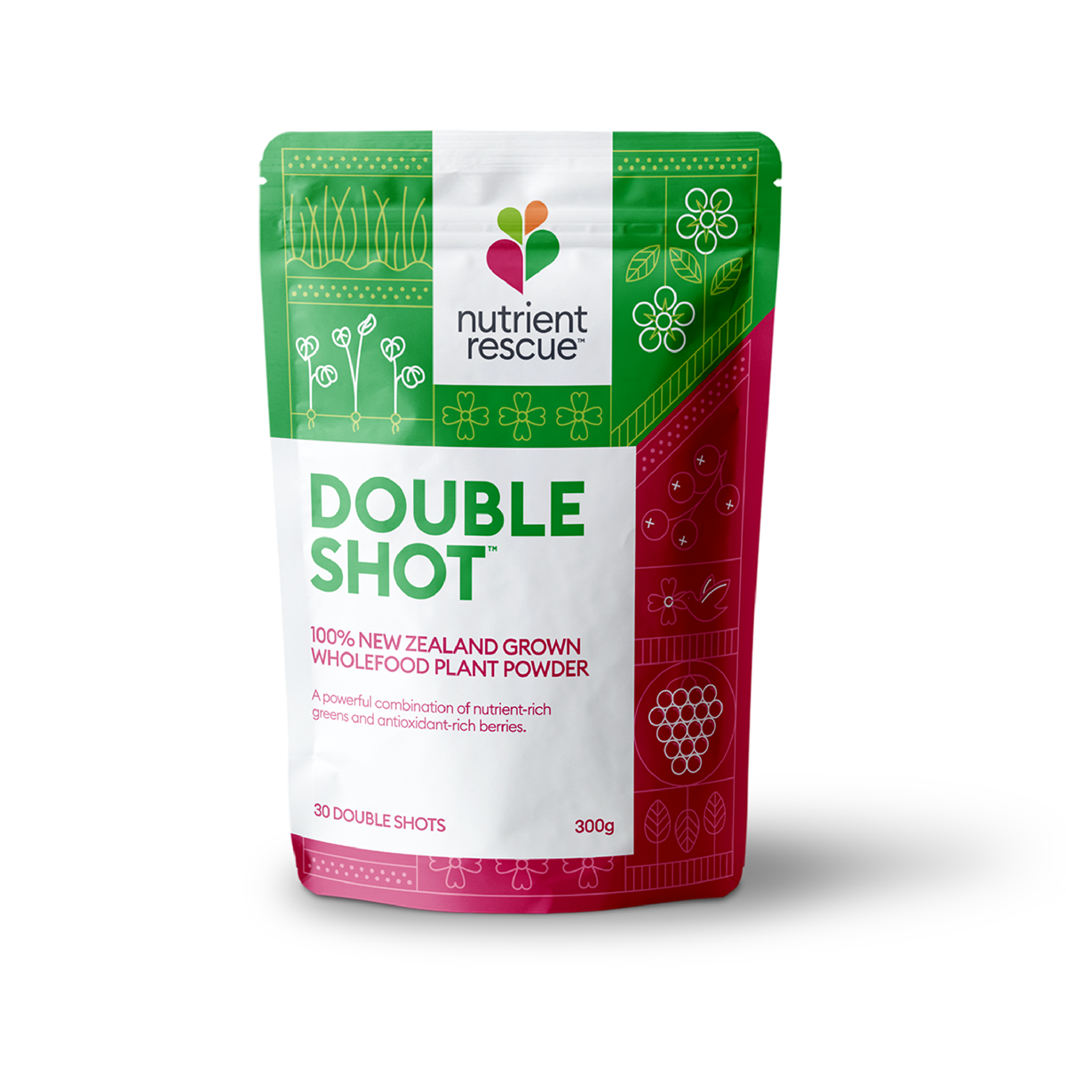 Nutrient Rescue Double Shot™ - Red & Green Superfood Powder - 300g ...
